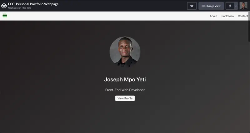 Portfolio web page