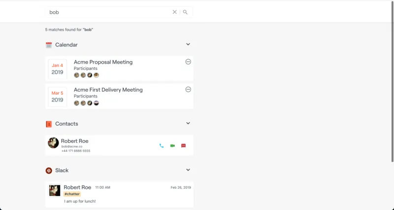 Private Search web application
